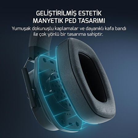 Gamepower Kai Titanium X Siyah Manyetik Pad Gaming Kulaklık