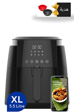 Digital Fastfryer XL ( Yağsız Fritöz Airfryer ) HAF-02, Pişirme Kabı Hediyeli