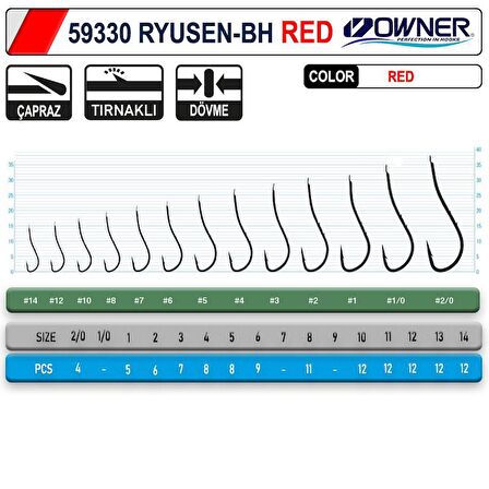 Owner 59330 Ryusen-Bh Red İğne