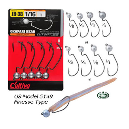 Owner Cultiva 11590 Okappari Head Lrf Jighead Black Chrome-2,4 GR