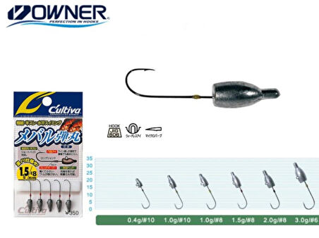Cultiva JH-83 1.0gr no10 Mebaru Dama Lrf Jighead