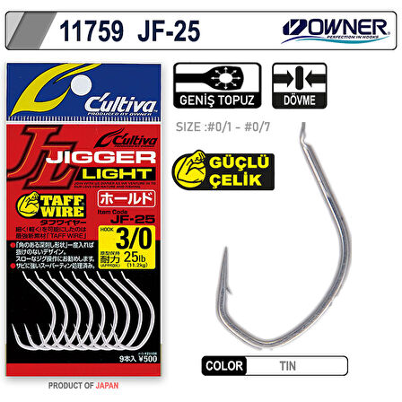 Owner 11759 Jigger Light Hold Jig İğnesi - 7/0