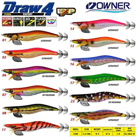 Owner 51882 Draw Squid ED-3,5 - Ajibait Gold