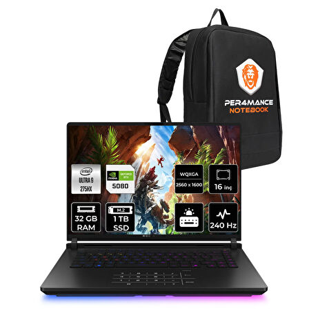 Asus ROG Strix G16 Ultra 9 275HX 32GB 1TB SSD RTX5080/16GB 175W 240HZ 16'' 2.5K FDOS Gaming & PER4