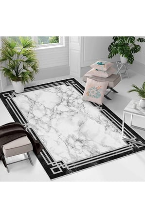 Kaymaz Taban Yıkanabilir Halı – Mutfak, Salon, Yatak Odası için Modern Dijital Baskı Halı (SLNHALI_1
