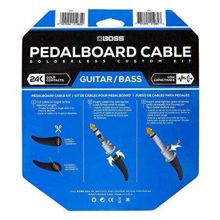 Boss BCK-12 Solderless Pedalboard Cable Kit Pedalboard Kablo Seti