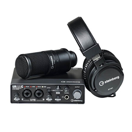 Steinberg UR22C Recording Pack / Ses Kartı,Kulaklık ve Mikrofon