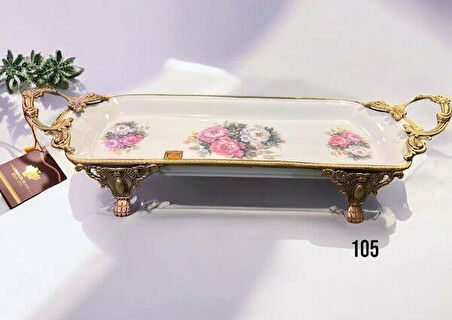 Royking Antique Dikdörtgen Sunum Tabak 46x16x6CM RMN 105