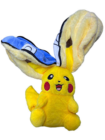 Süpriz Pokemon Fermuarlı  Açılır Kapanır Peluş Oyuncak  25 cm