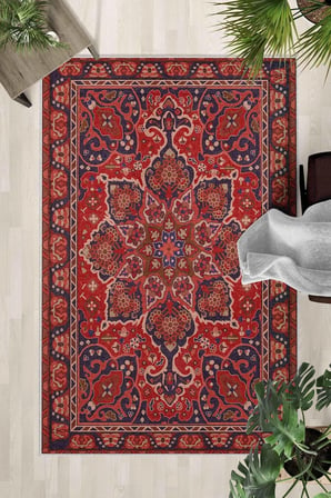 Kaymaz Taban Yıkanabilir Halı – Mutfak, Salon, Yatak Odası için Modern Dijital Baskı Halı (SLNHAL151