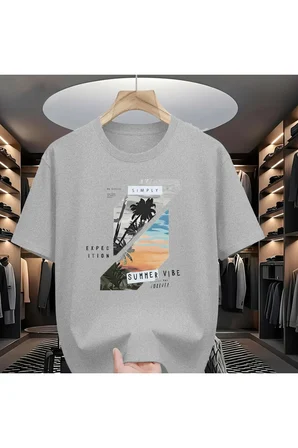 Unisex Summer Vıbe Baskılı Tasarım Tshirt