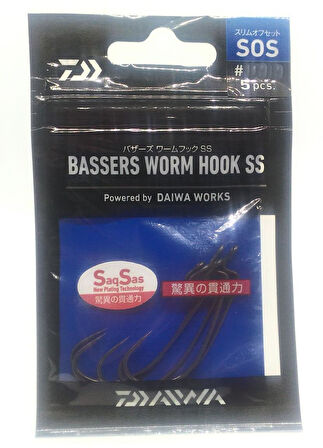 Daiwa Basser's Worm Hook Sos Olta İğnesi NO:4/0