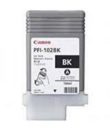 CANON 0895B001 PFI-102BK SIYAH KARTUS (130 ML)LP17/LP24 /IPF 500/IPF 510/IPF 600/IPF 605/IPF 610/IPF 650/IPF 655/IPF 700/IPF 710/IPF 720/IPF 750/IPF 755/IPF 760/IPF 765