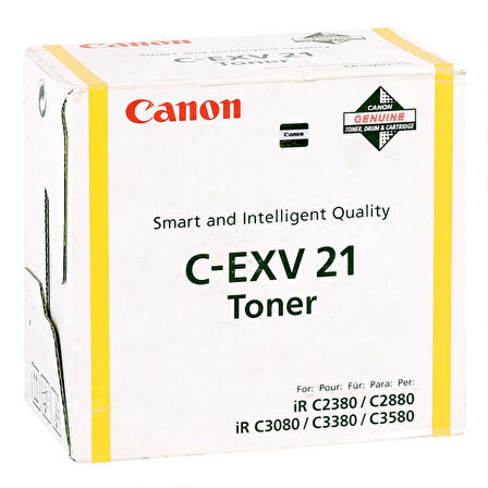 Canon C-EXV-21- 0455B002 Sarı Orijinal Fotokopi Toneri