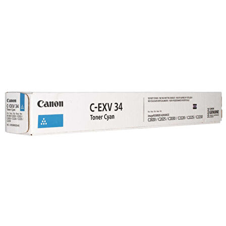 Canon C-EXV-34- 3783B002 Mavi Orijinal Fotokopi Toneri