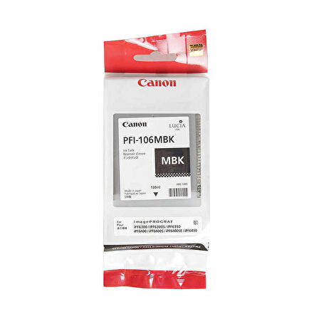 Canon PFI-106MBK-6620B001 Mat Siyah Orijinal Kartuş