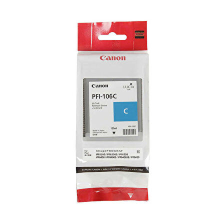 Canon PFI-106C-6622B001 Mavi Orijinal Kartuş