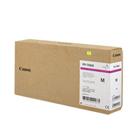 Feyza Bilişim® Canon PFI-706 M (Magenta) Kırmızı Plotter Orijinal Mürekkep Kartuş 700 ml. (6683B001)