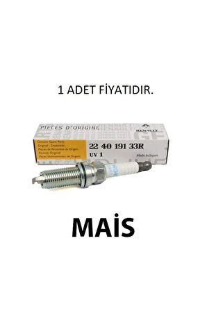 Ateşleme Buji Iridyum 1 Adet Clio 4 Dokker Lodgy Sandero 0.9 1.2tc 224019133r MAİS İridyum