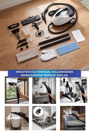 Mogotech Mg-101 Çok Fonksiyonlu Buharlı Temizlik Makinası - Buharlı Temizleyici ( Türkiye Garantili )
