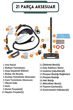 Mogotech Mg-101 Çok Fonksiyonlu Buharlı Temizlik Makinası - Buharlı Temizleyici ( Türkiye Garantili )