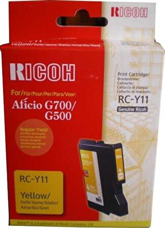 Ricoh Aficio RC-Y11 Sarı Orijinal Kartuş
