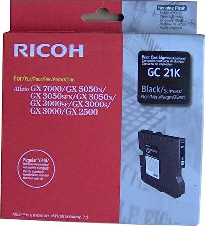 Ricoh Aficio GC-21K Siyah Orijinal Kartuş