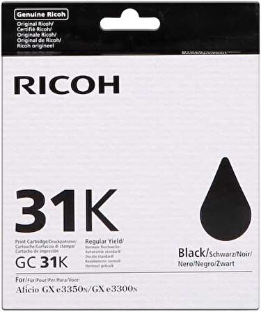 Ricoh Aficio GC-31K Siyah Orijinal Kartuş