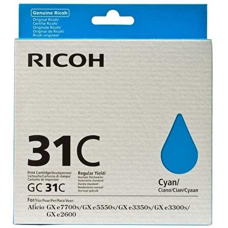 Ricoh Aficio GC-31C Mavi Orijinal Kartuş