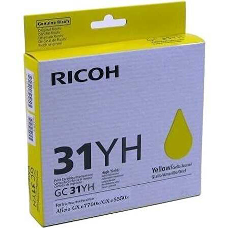 Ricoh Aficio GC-31YH Sarı Orijinal Kartuş