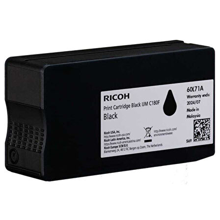 Ricoh C180F 408517 - 60L71A Siyah Orijinal Kartuş