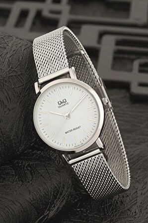 Q&Q QA21J201Y Hasır Çelik Kadın Kol Saati