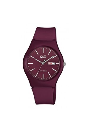 Q Q Unisex Bordo Takvimli Kol Saati A212J011Y