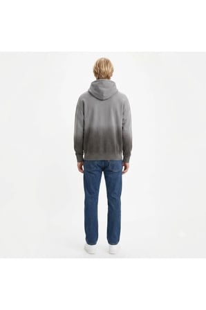 Pamuklu relaxed Fit Kapüşonlu Sweat Erkek antrasitGri / 2XL