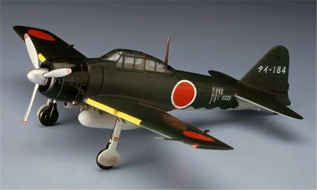 Hasegawa Mitsubishi A6M3 Zero Fighter Type 22/32 Savaş Uçağı Maketi 1/72 Gri