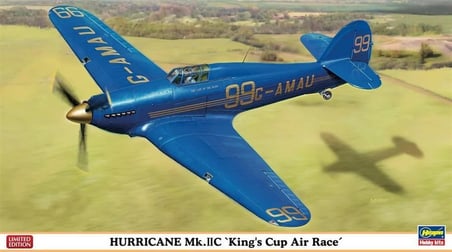 Hasegawa Hurricane Mk.IIC King Cup Air Race Savaş Uçağı Maketi 1/48 Ölçek