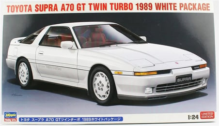 1/24 Toyota Supra A70 GT Twin Turbo 1989 White Package limited edition maketi, Hasegawa 20504