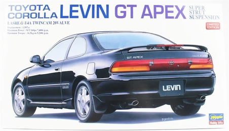 Hasegawa Toyota Corolla Levin GT Apex Maket Araba 1/24 Ölçek Açık Gri