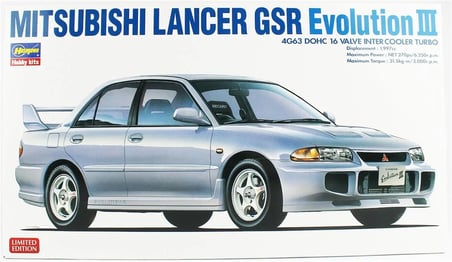 1/24 Mitsubishi Lancer GSR Evolution III maketi, Hasegawa 20707