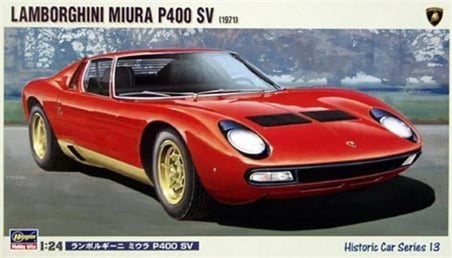 Hasegawa Lamborghini Miura SV Maket Araba 1/24 Ölçek Kırmızı