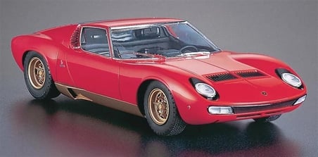 Hasegawa Lamborghini Miura SV Maket Araba 1/24 Ölçek Kırmızı