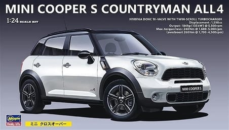 1/24 Mini Cooper S Countryman All4 Araba Maketi, Hasegawa 24121