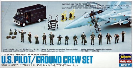 Hasegawa 35007 1/72 US Pilot ve Yer Ekibi Figür Seti
