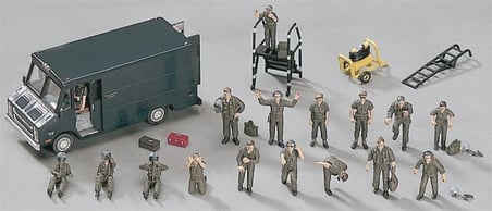 Hasegawa 35007 1/72 US Pilot ve Yer Ekibi Figür Seti