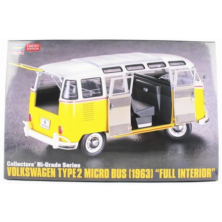 Hasegawa Volkswagen Type2 Micro Bus 1963 Maket Araba 1/24 Ölçek Açık Gri