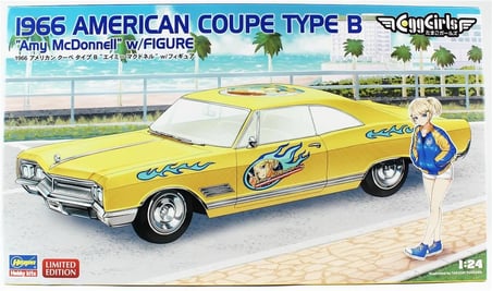 Hasegawa 1/24 Chevrolet 1966 American Coupe Type B Amy McDonnell Figürlü Maket Araba