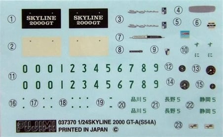 1/24 Nissan Skyline 2000Gt-B(S-54A) Maketi, Fujimi 037370