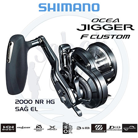 Shimano Ocea Jigger F Custom 2000 NR HG Çıkrık Jig Olta Makinesi Sağ El