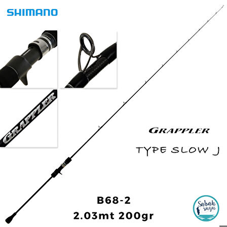 Shimano Grappler Type Slow J B68-2 2.03mt 200gr (S2P) Tetikli Slow Jigging Kamış