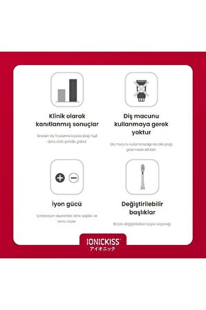 IONICKISS Çocuklar Için Iyonik Diş Fırçası 4+ Yaş - Pembe